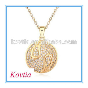 Alibaba Express Turquie Collier en or en 10 grammes en or jaune 14k Collier rond surdimensionné en Turquie